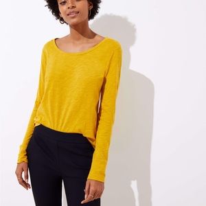 Loft gold long sleeve tee